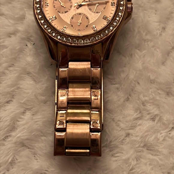 Fossil Womens Riley Multifunction Watch Crystals Rose Gold